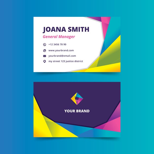 Abstract style for colorful business card