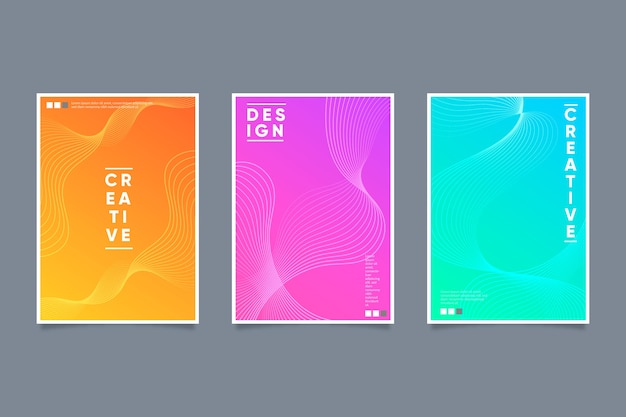 Abstract style colorful covers