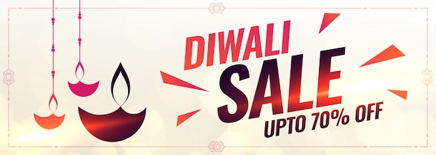 Abstract style happy diwali sale banner