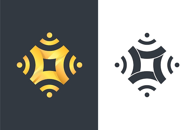 Free vector abstract style logo in two versions