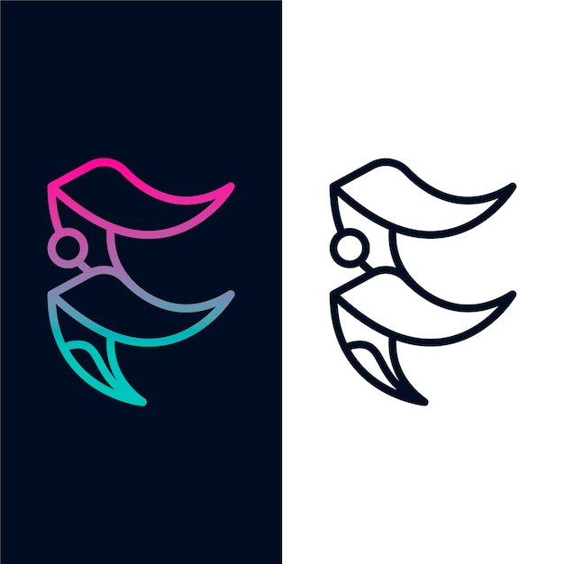 Free vector abstract style logo in two versions