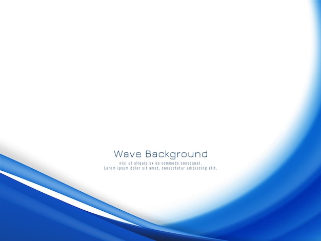 Abstract stylish blue wave background