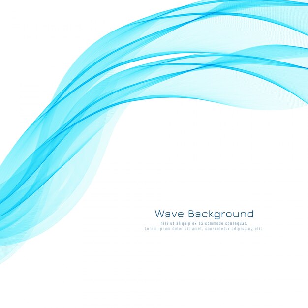 Abstract stylish blue wave background