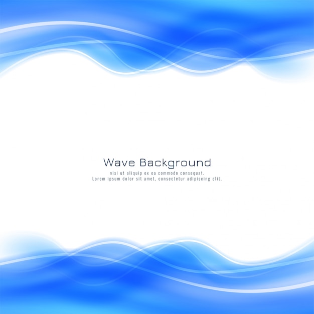 Abstract stylish blue wave background