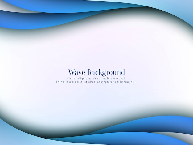 Abstract stylish blue wave background