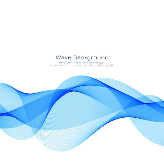 Abstract stylish blue wave background