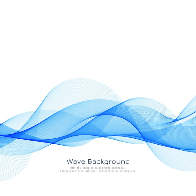 Abstract stylish blue wave 