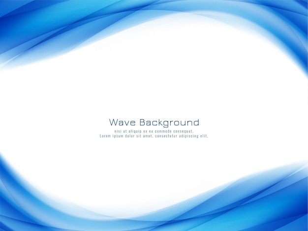 Free vector abstract stylish blue wave