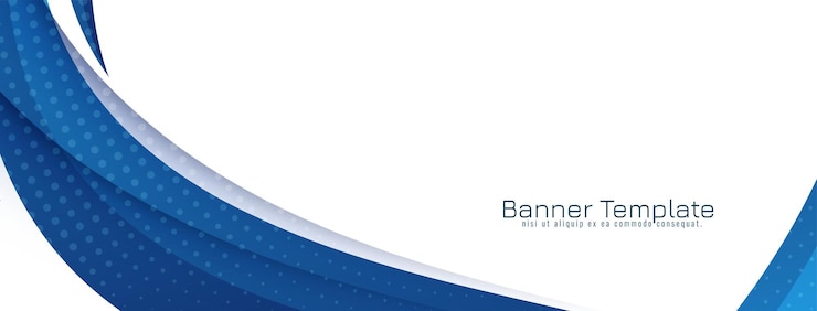 Free Vector abstract stylish blue wavy design banner template vector