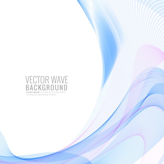 Abstract stylish colorful wave  illustration