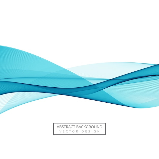Abstract stylish flowing blue wave