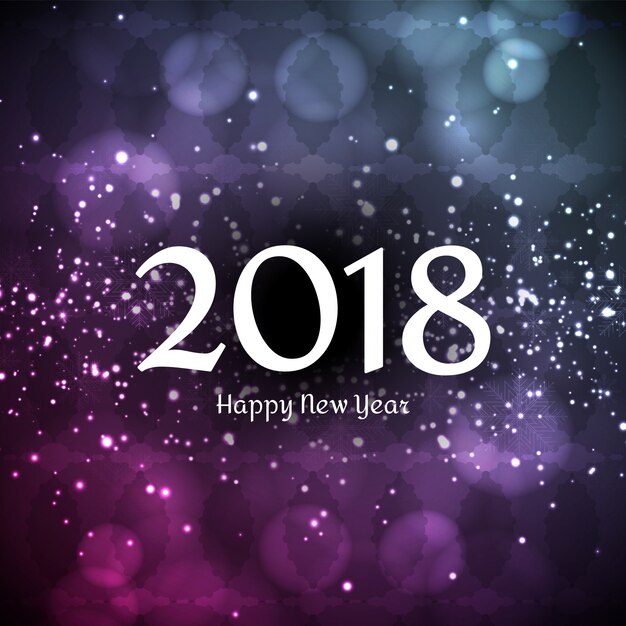 抽象的なスタイリッシュな輝く新年2018の背景