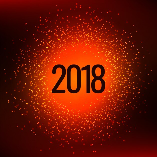 Abstract stylish glowing new year 2018 background