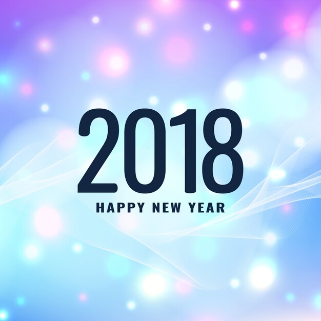 Abstract stylish glowing new year 2018 background