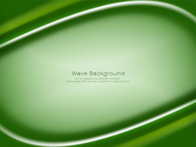 Free vector abstract stylish green color wave design background