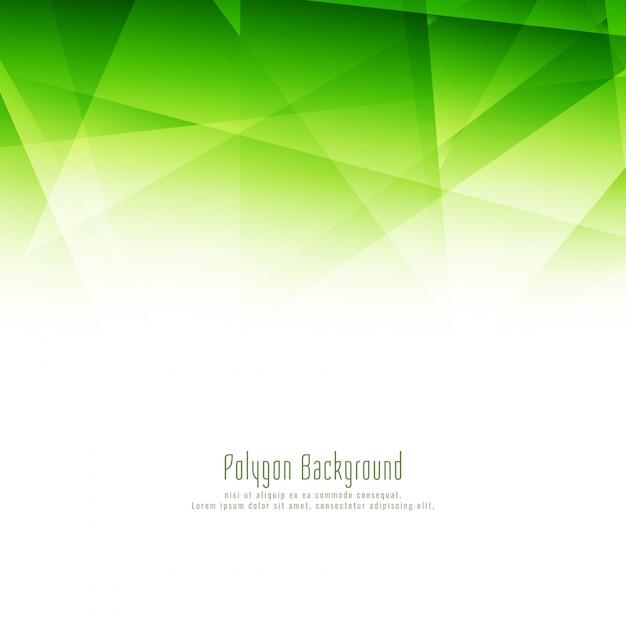 Abstract stylish green polygon design elegant background