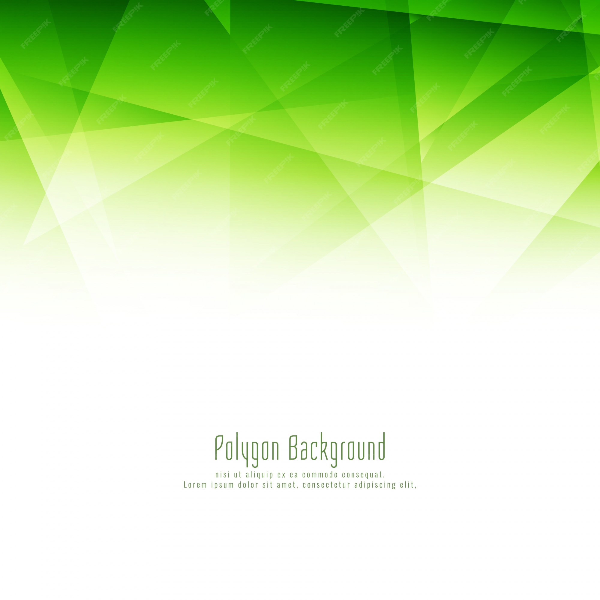 Free Vector | Abstract stylish green polygon design elegant background