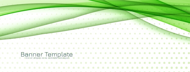 Free vector abstract stylish green wave banner design