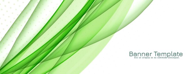 Abstract stylish green wave banner