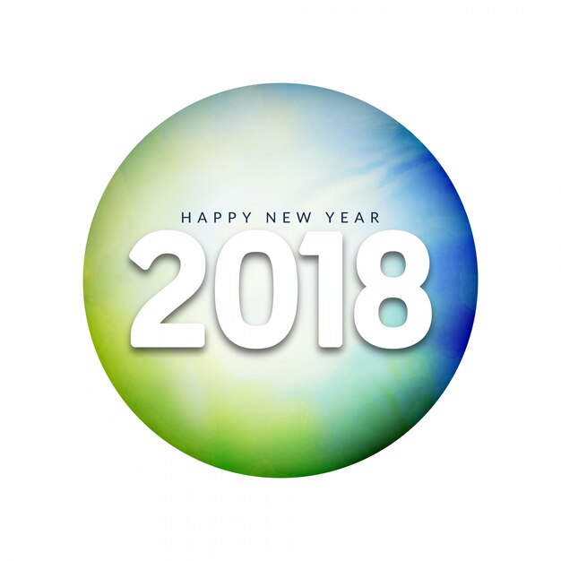 Abstract stylish Happy New Year 2018 background