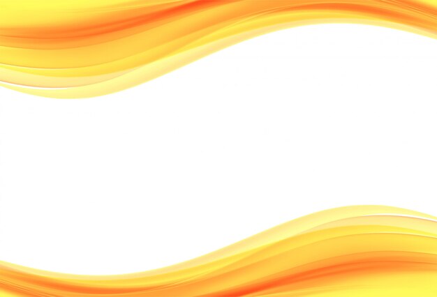 Abstract stylish orange and yellow waves background