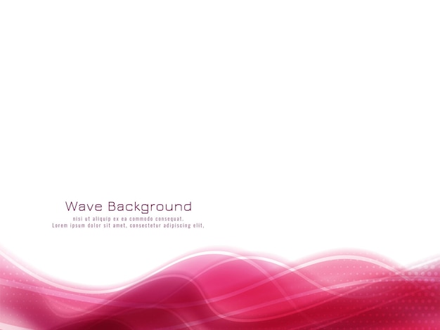 抽象的なスタイリッシュなピンクの波のデザインの背景