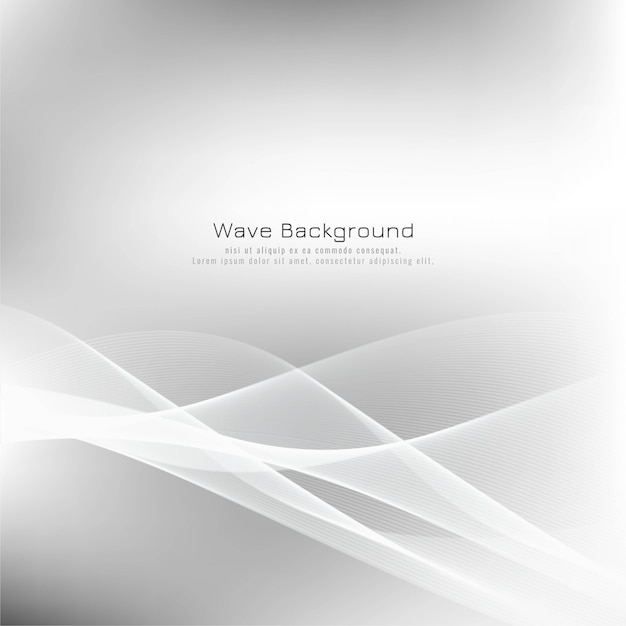 Free vector abstract stylish wave grey background