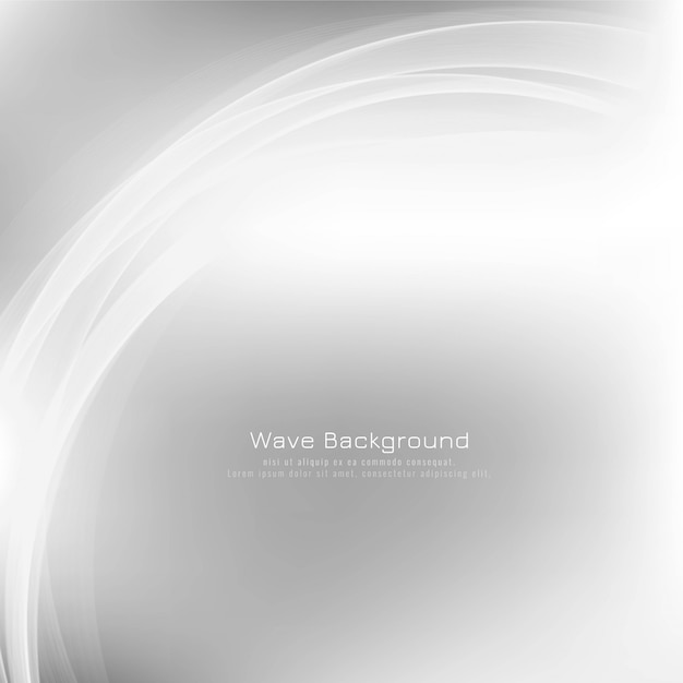 Бесплатное векторное изображение Абстрактная стильная волна серый