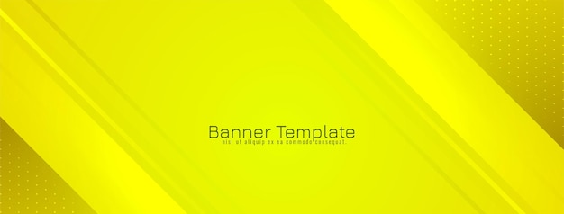 Abstract stylish yellow striped banner background