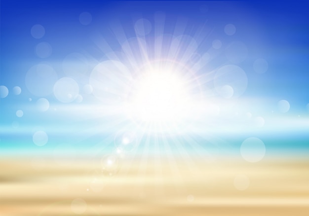 Free vector abstract summer background with a beach theme