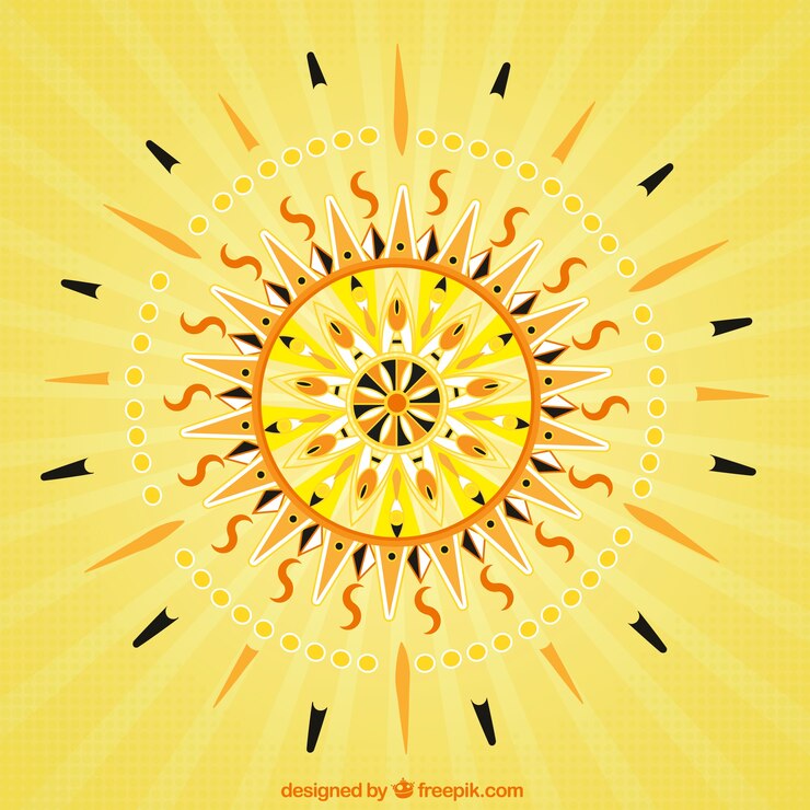 मुफ़्त वेक्टर abstract sun