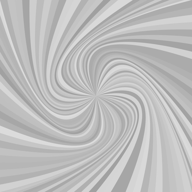 抽象的な渦巻きの背景 - 灰色のトーンで回転した光線からのベクトル図
