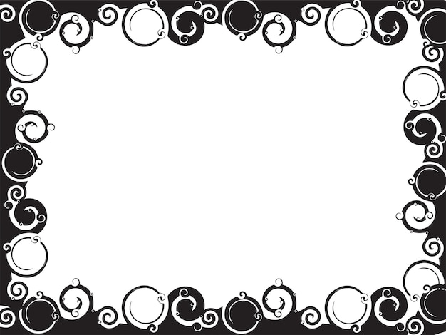 Abstract Swirl Frames in Vector Background