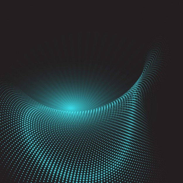 Free Vector abstract techno background with halftone dots