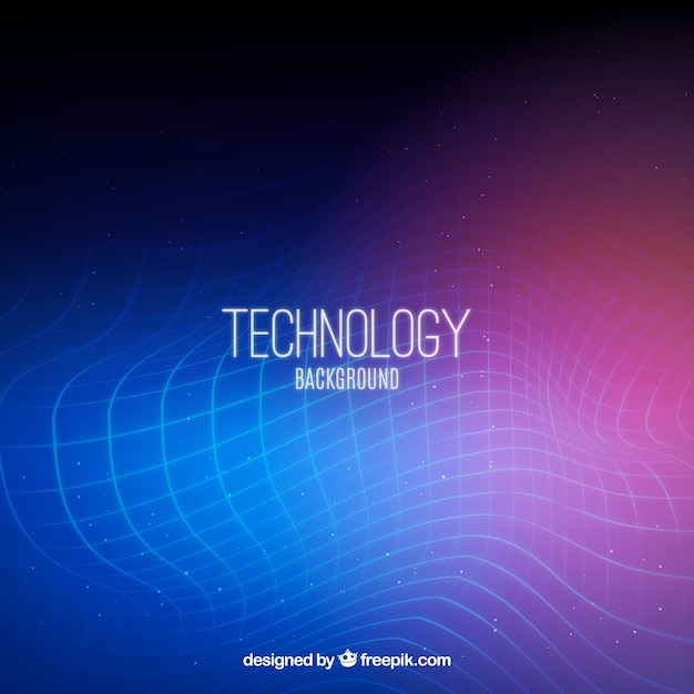 Free vector abstract technological background of colors