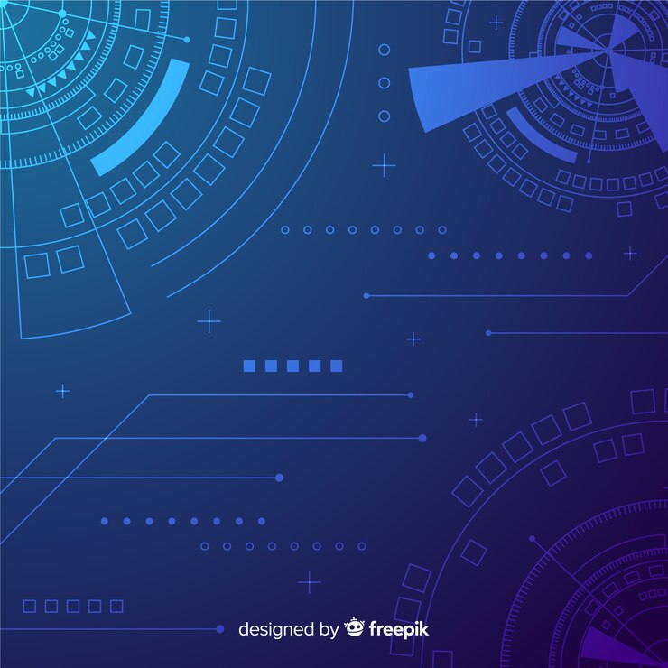 Free Vector abstract technology background in hud style