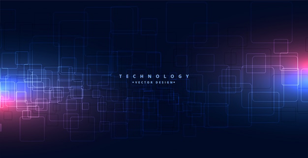 Abstract technology background with glowing lights 