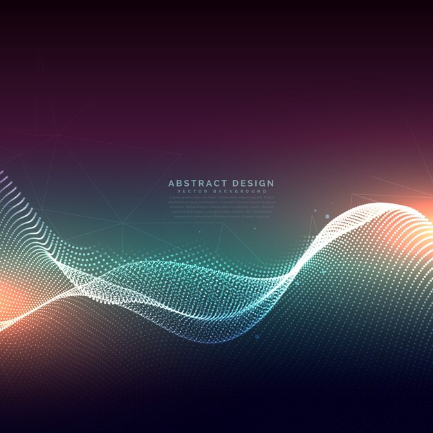 Abstract technology background with glowing wave