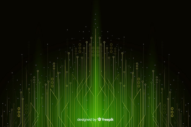 Free vector abstract technology background with particles