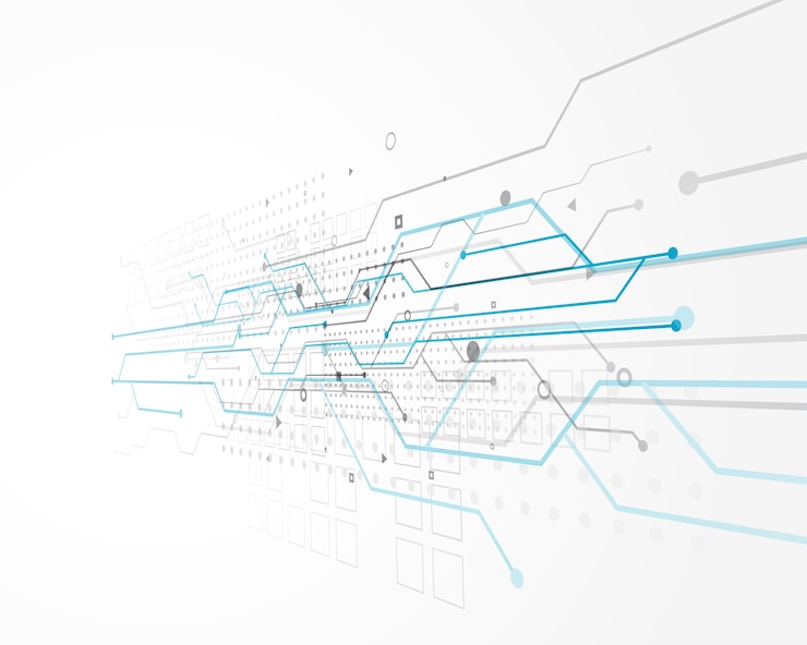 Free Vector abstract technology concept design with wire mesh