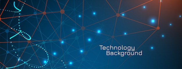 Abstract technology dots concept banner