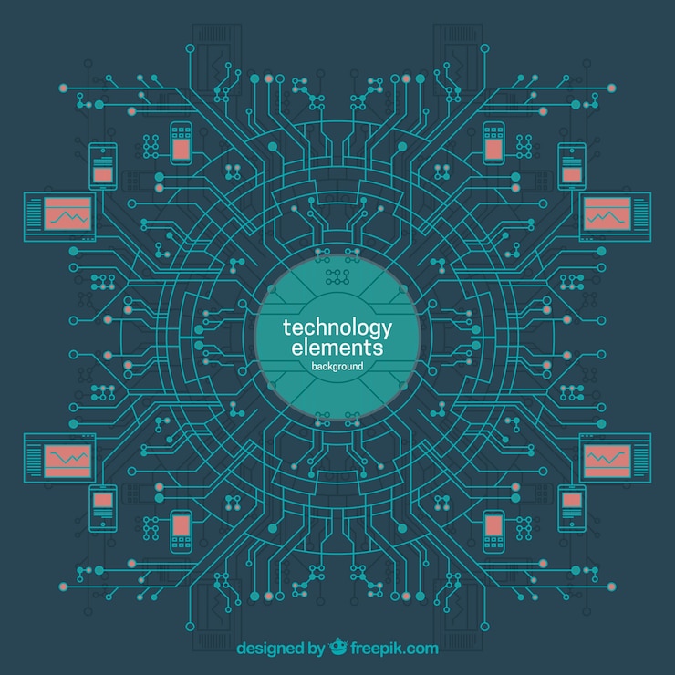 Free Vector abstract technology elements background 