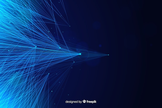 Vettore gratuito sfondo astratto di particelle di tecnologia