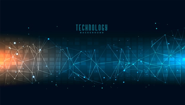 Abstract technology science background with connecting lines