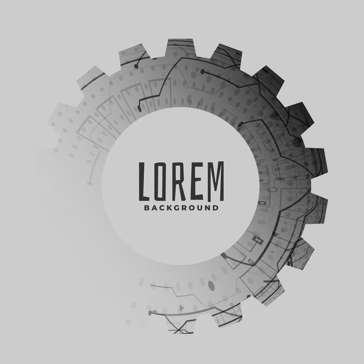 Free Vector abstract technology style gear symbol