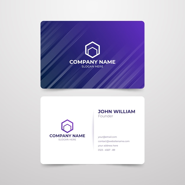 Free vector abstract template business card pack