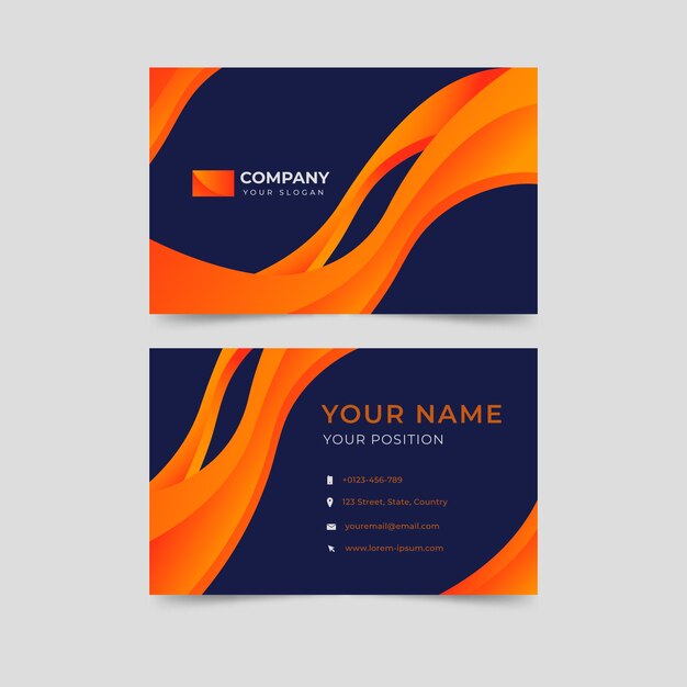 Abstract template business card set