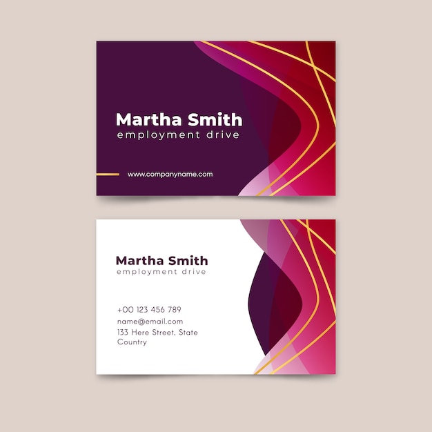 Abstract template business card set