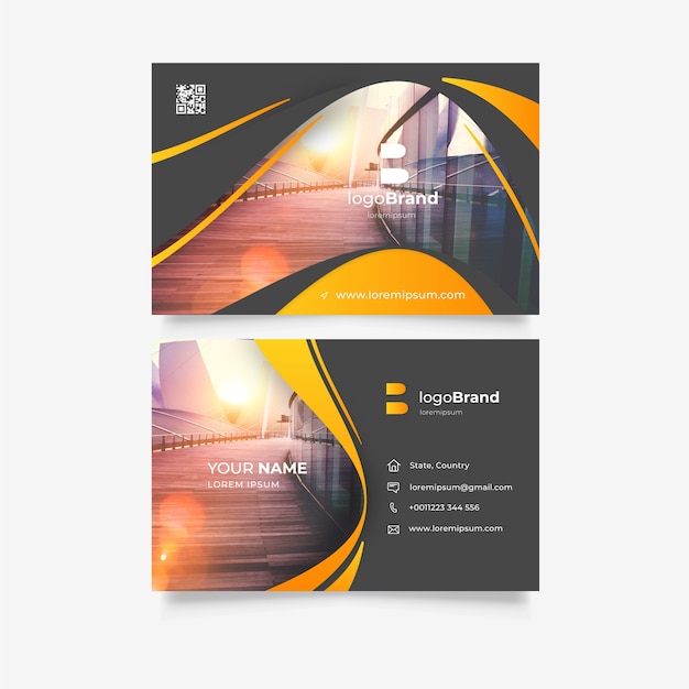 Free vector abstract template for business card