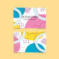 Free vector abstract template for business card